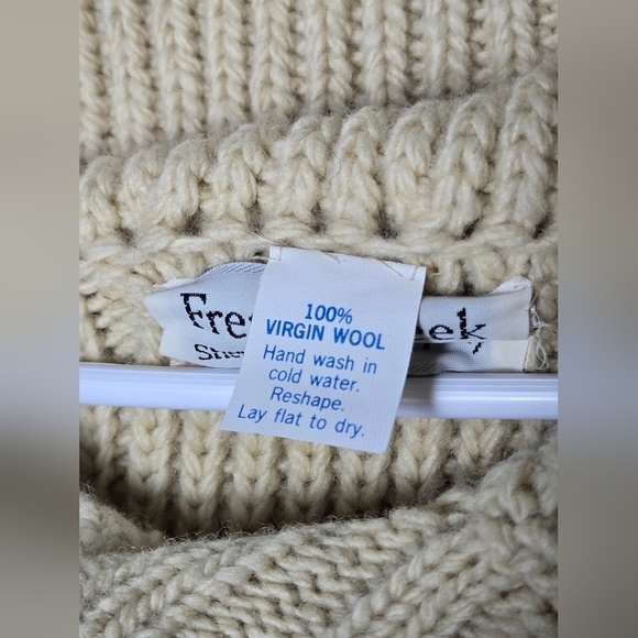 Men's Vintage French Creek Sheep & Wool 100% Virgin Wool Sweater, Size Medium - Picture 5 of 5
